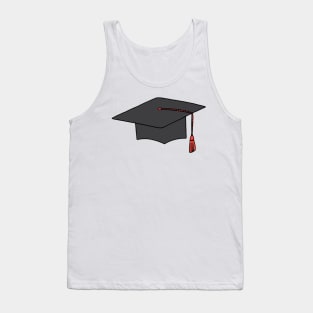 Red Tassel Graduation Cap Tank Top